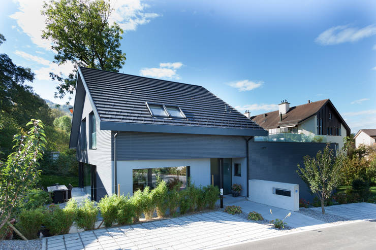 Eingang wohnhaus moderne häuser von von mann architektur gmbh