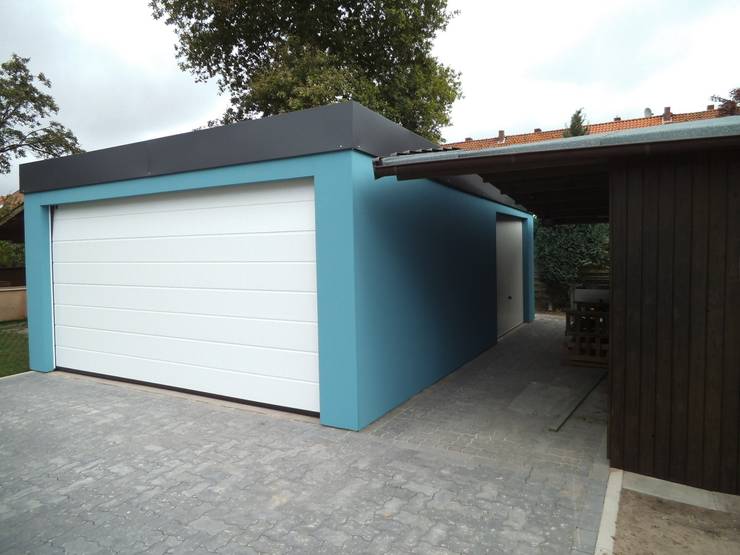 Fertiggarage in der Holzständerbauweise bzw. Holzrahmenbauweise von