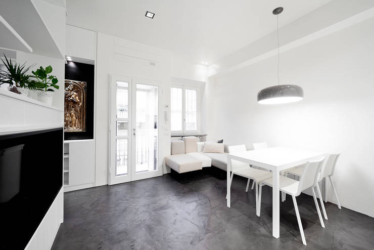 Salas de estilo minimalista por 23bassi studio di architettura