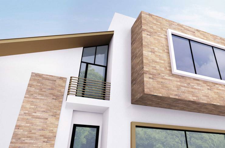 Rivestimento esterno moderno: pavimenti per esterni in gres ... Rivestimento pareti esterne