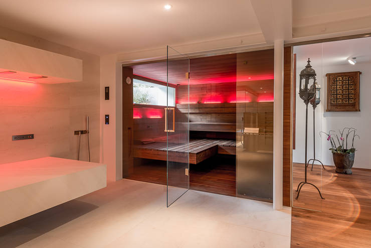 Stilvollendet und reizvoll: Private Design-Sauna von corso sauna ...