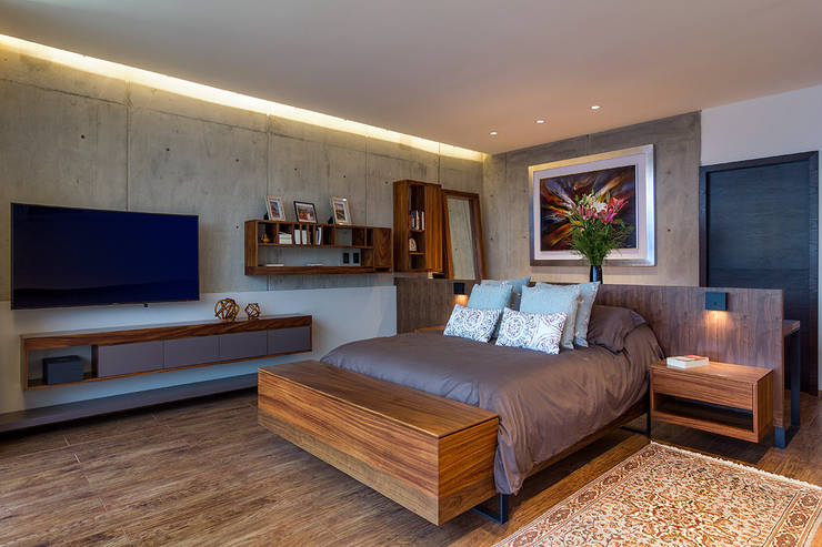 15 Wege, den Fernseher ins Schlafzimmer zu integrieren