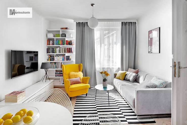 Salas de estilo escandinavo por dziurdziaprojekt