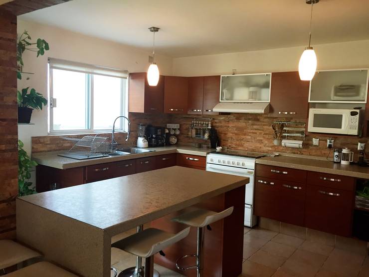 20 cocinas de madera con isla ¡fabulosas!