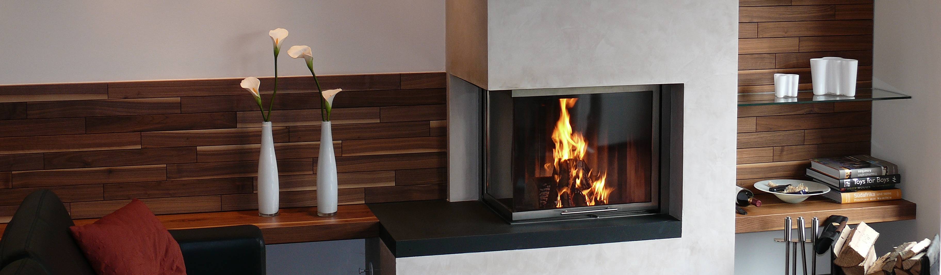 Moderner Eckkamin mit verlängertem Feuertisch | homify