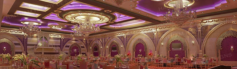 مشروع قاعات افراح بالسعوريه جده من تنفيذ Utopia Designs And Construction هوميفاي