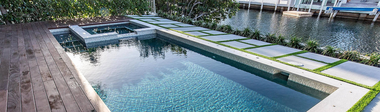 Piscina Deck Placas De Concreto E Grama Artificial Homify