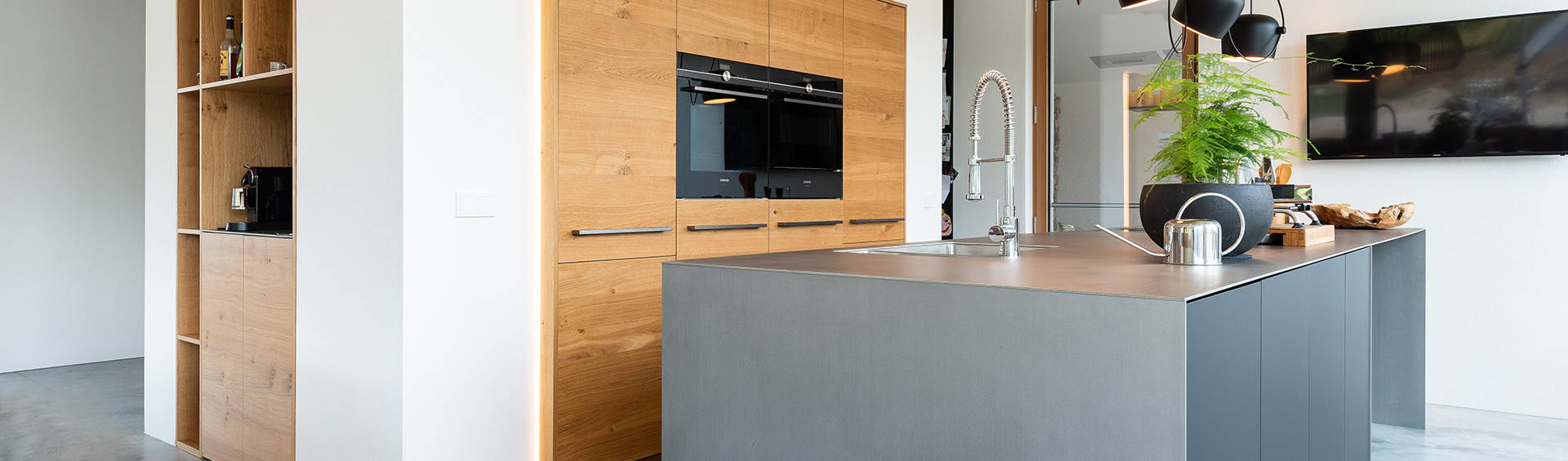 Kuchenruckwand Aus Holz Homify