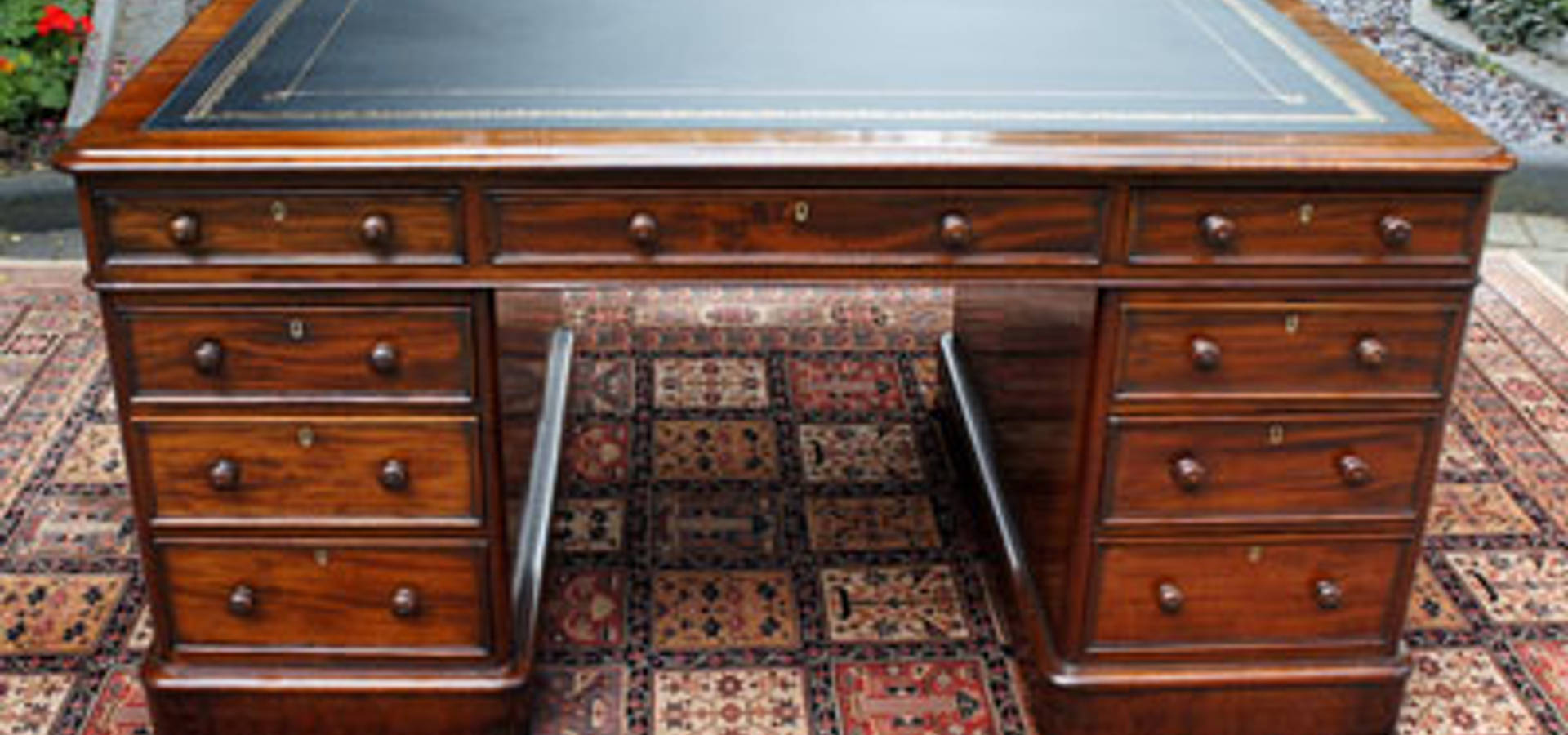 Antique Partners Desk By Edwards And Roberts By Burrells Antique