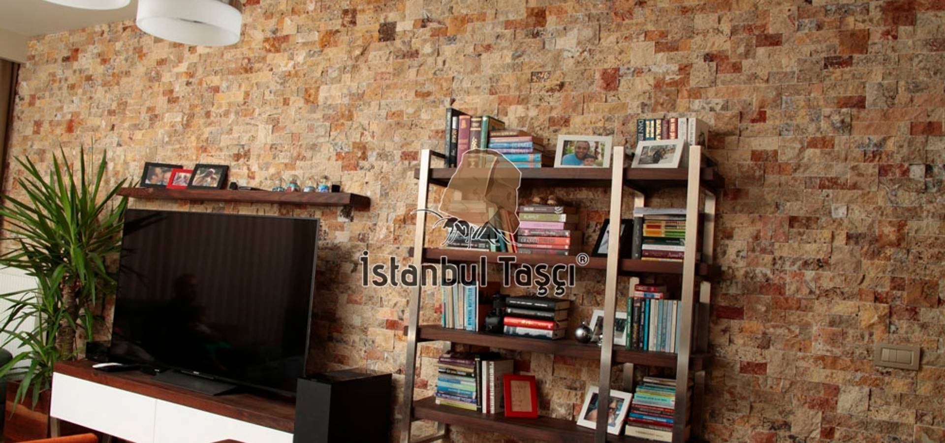 Istanbul Tasci Tv Arkasi Dogal Tas Kaplama Homify