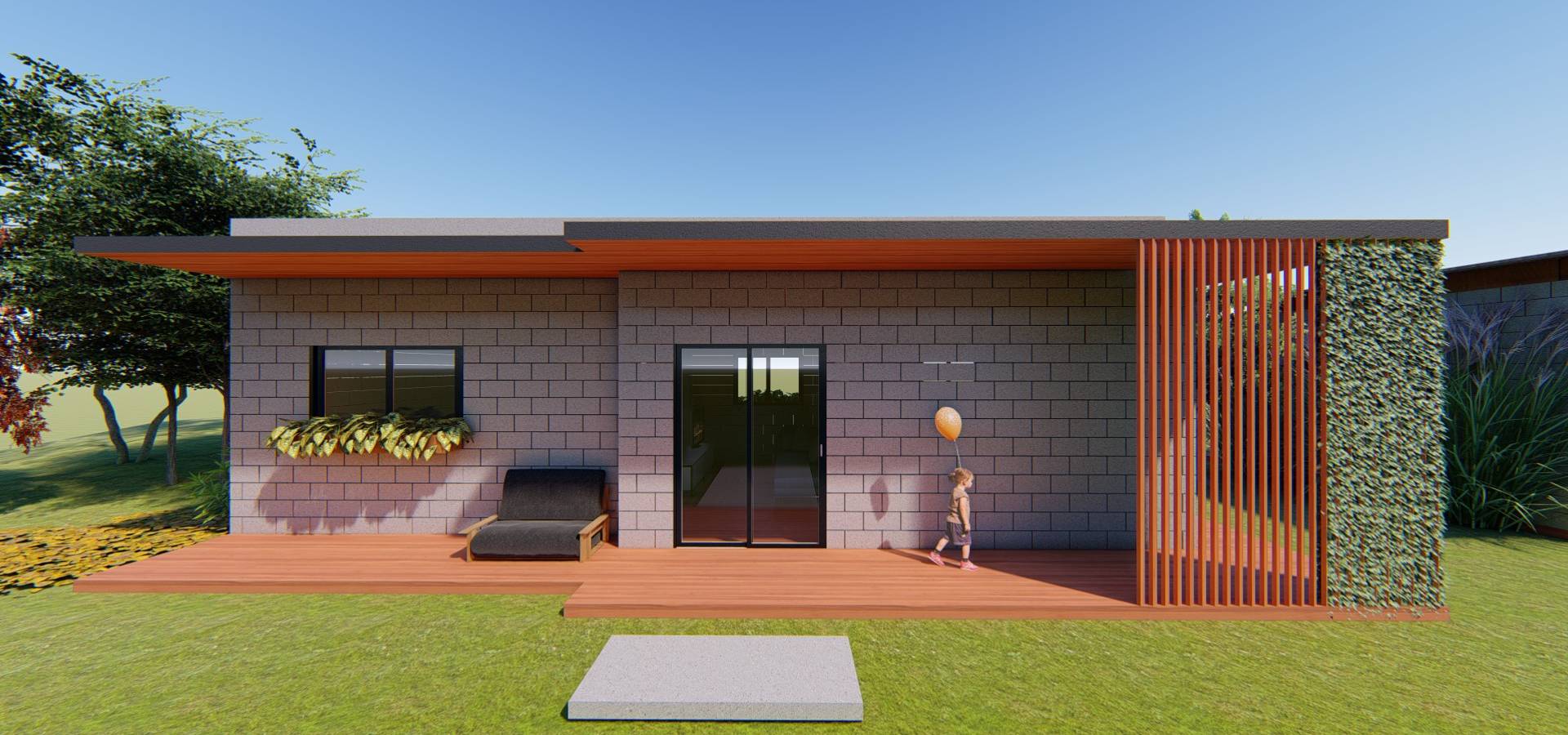 Casa bloco concreto homify