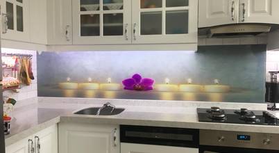 3D Mutfak tezgah arası cam