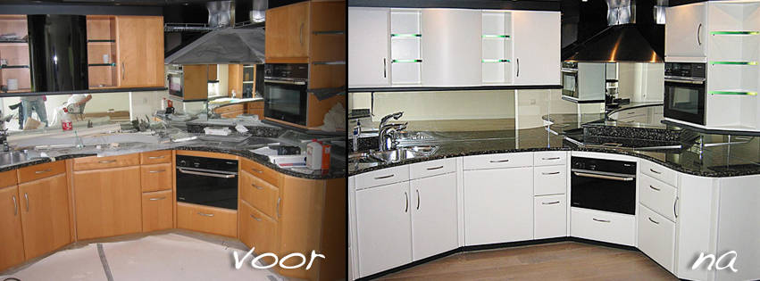Keuken spuiten in wit ral 9016 zijdeglans. by eurobord ...