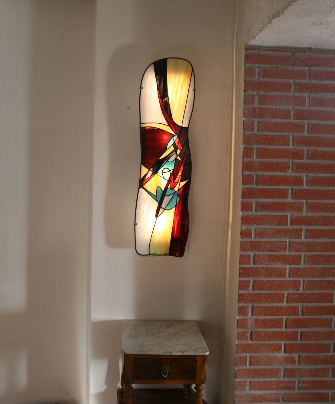 Ethna Applique Murale En Vitrail Tiffany Par Lumière Et Vitrail