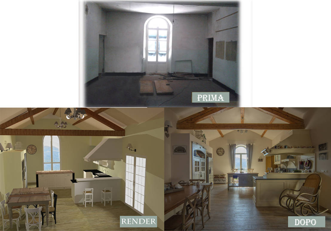 Arredamento completo prima e dopo di ispirazioni d'interni arch ...