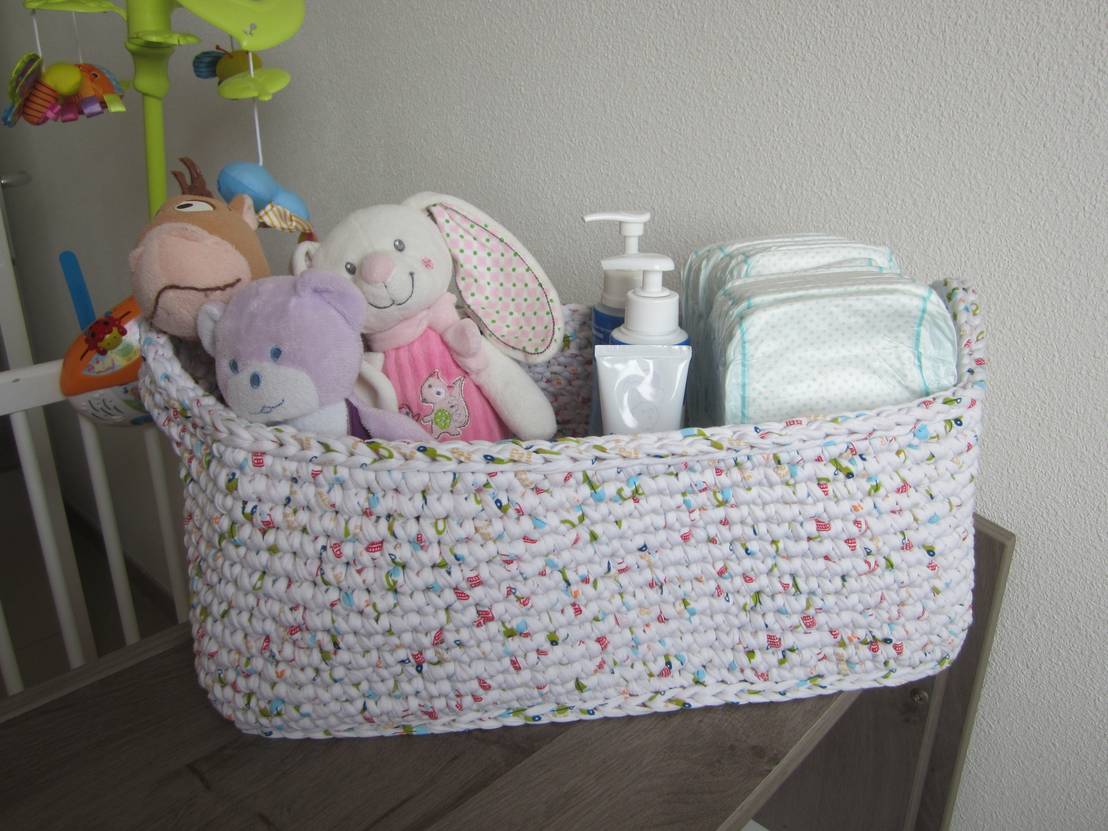 Panier De Rangement En Trapilho Pour Chambre De Bebe Grand Panier De Rangement Pour Enfant Panier Au Crochet Cadeau Naissance Homify
