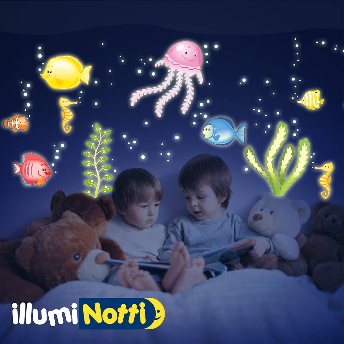 Come addormentare un neonato? ti aiutano gli illuminotti®: gli ... Adesivi murali cameretta