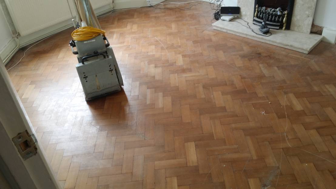 Parquet Floor Restoration - Sanding