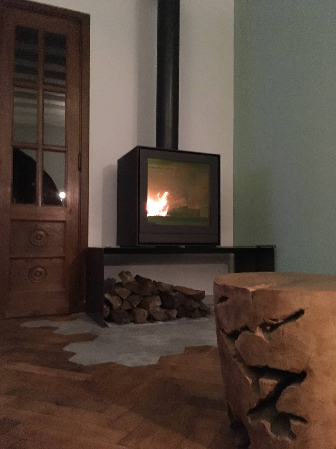 Banc Ultimosur Mesure Pour Poele A Bois Peles Ou Ethanol Homify