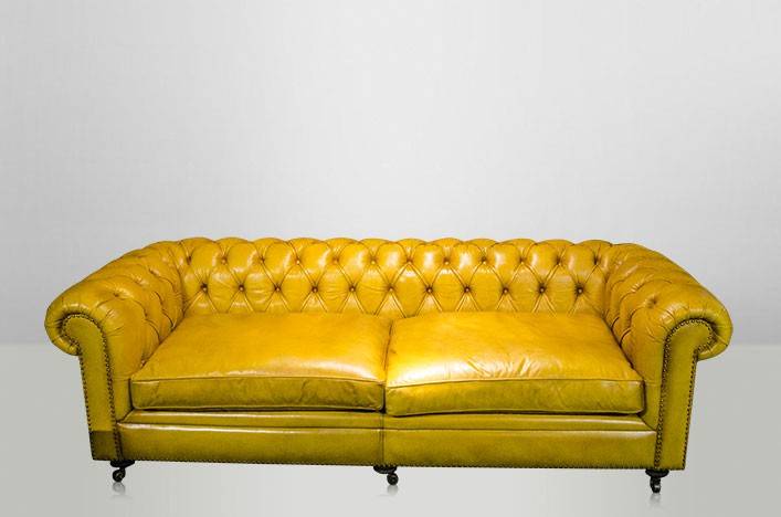 Wohnzimmer Einrichtung Ledersofa Gelb Homify