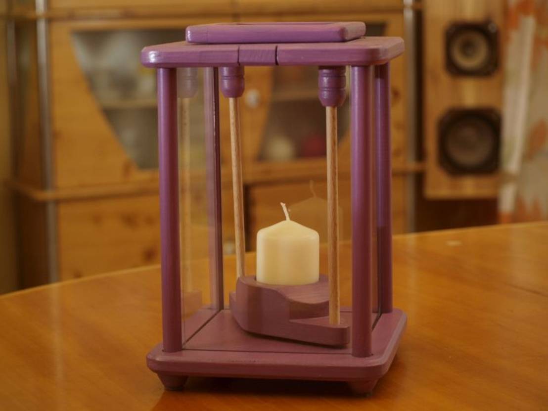 Dekolampe Windlicht Laterne Holz Brombeer 27 Cm Hoch Homify