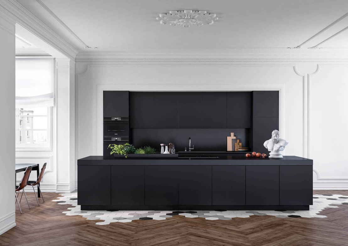 Cocinas minimalista negras en Barcelona | homify