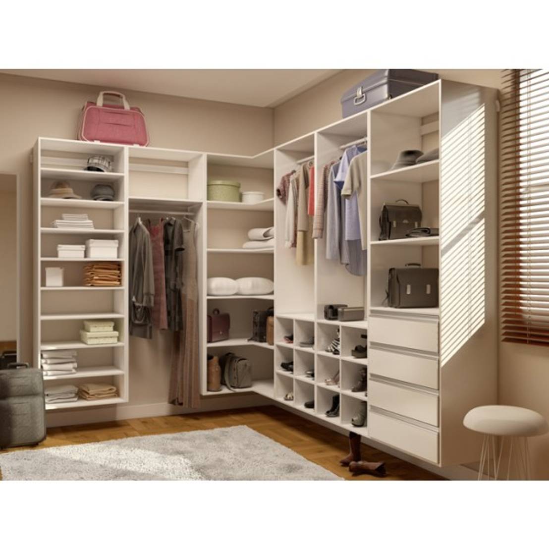 Guarda Roupa de Canto em L Estilo Closet - Superclosets | homify