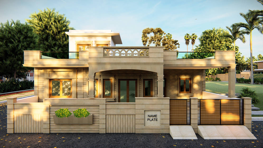 EXTERIOR DESIGN WITH JODHPUR STONE homify