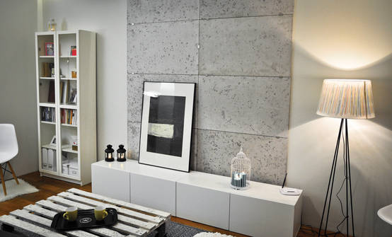 Coole Wandpaneele in Betonoptik