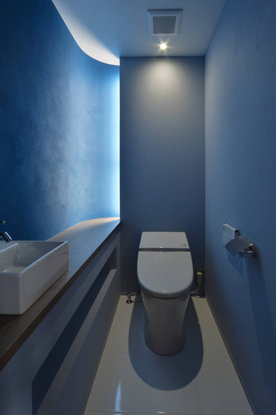 細長いスペースを生かしたおしゃれなトイレインテリア homify Japan