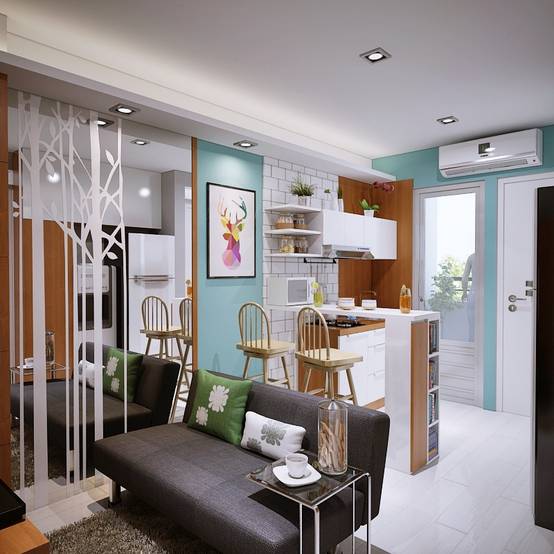 Inspirasi Tata Ruang Apartemen Modern dengan Dua Kamar 