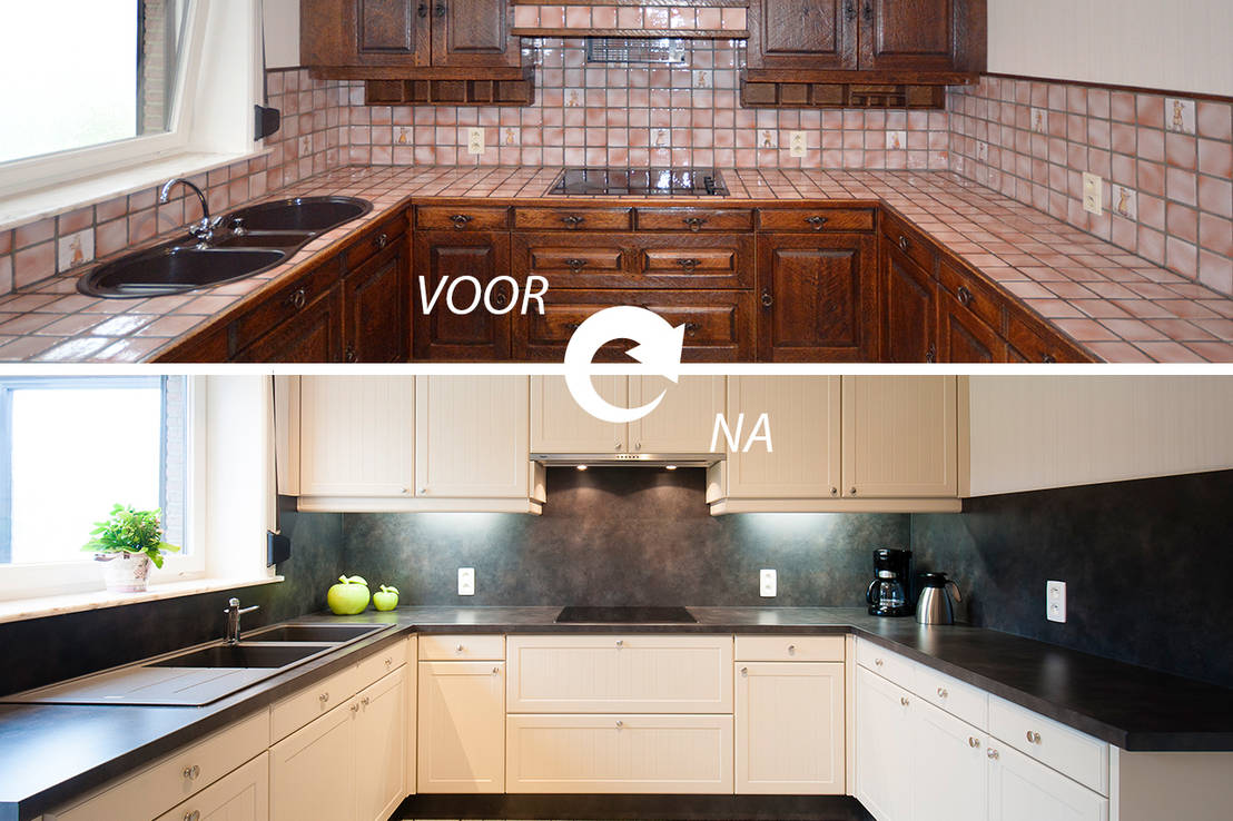 Hoe kunt u met beperkte middelen de keuken transformeren? Roll durft keuken houten
