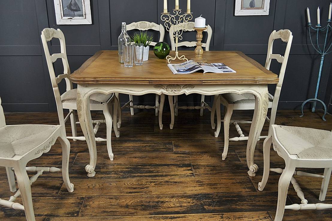 6 seater cream extending shabby chic french dining set by 6 seater cream extending shabby chic french dining set by