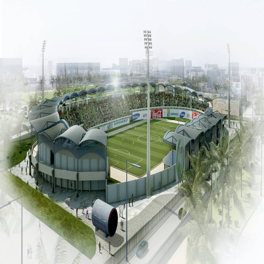rehabilitación del great man made river estadio en tripoli. 5k , javier