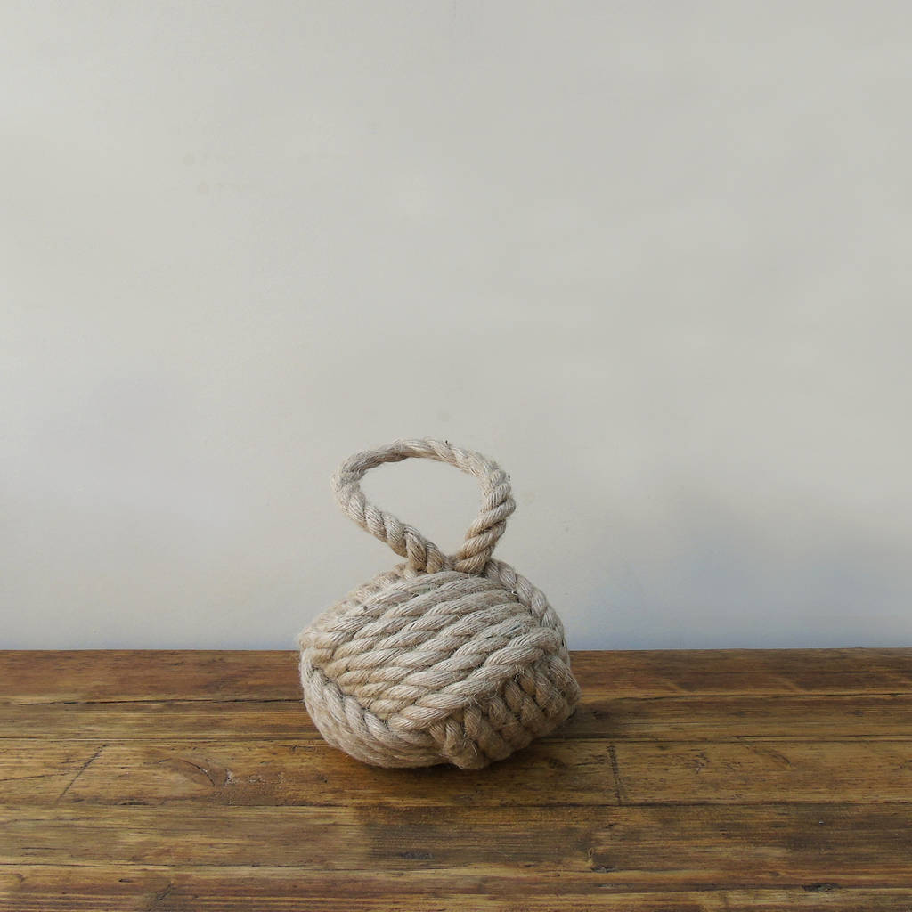 Natural rope knot door stop homify
