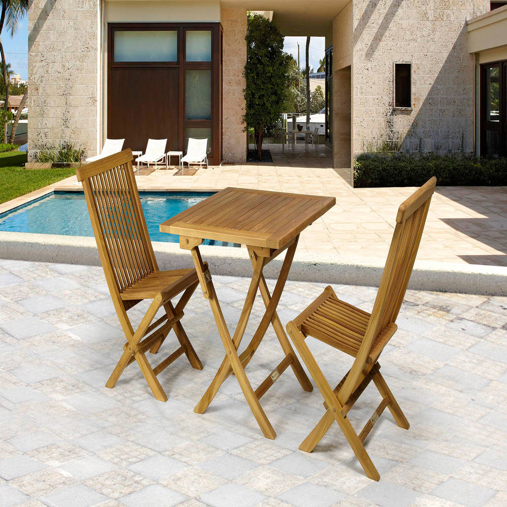 Conjunto de sillas y mesa cuadrada. syd muebles de jardin