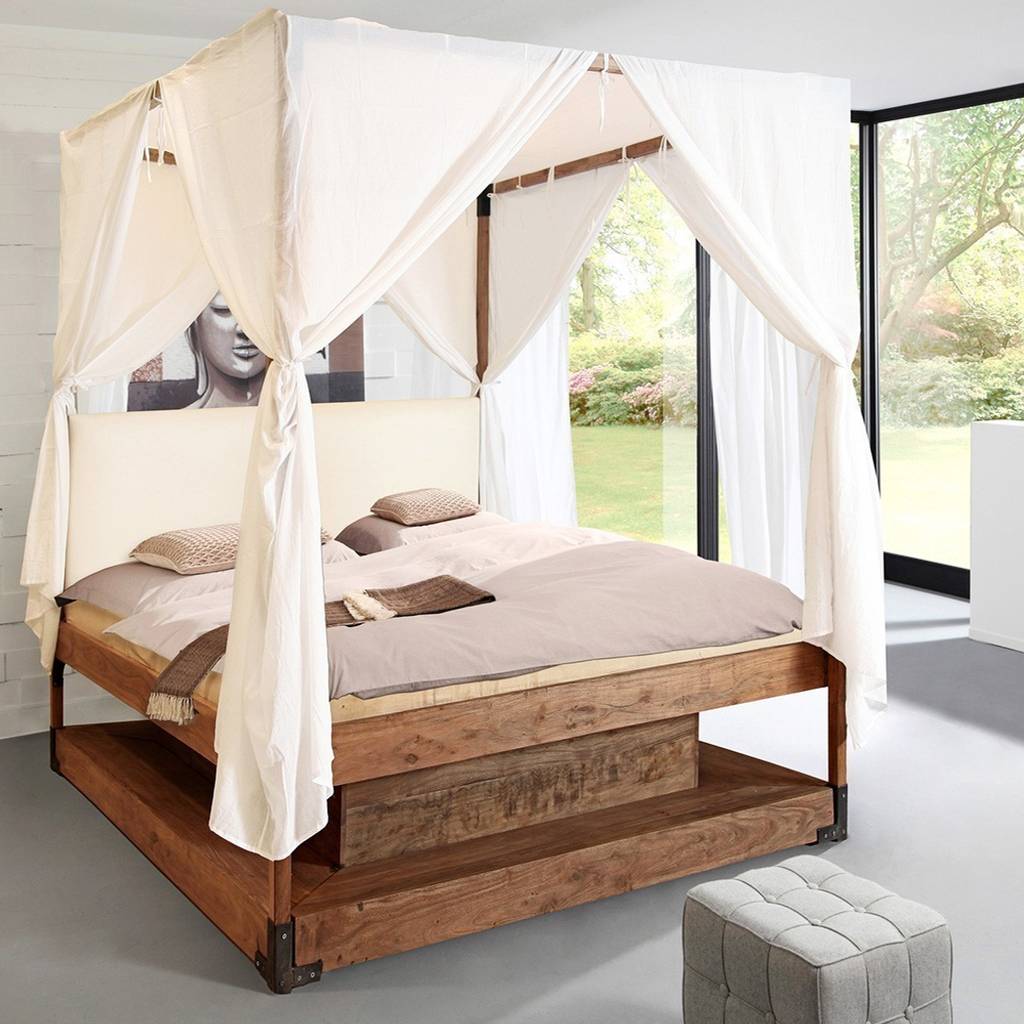 Himmelbett 180x200 akazie stone schublade homify schlafzimmerbetten und kopfteile | homify