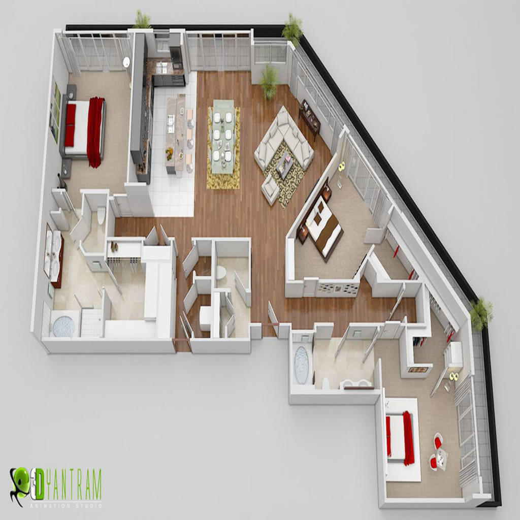 3d Floor Plan Cgi Design Yantram Architectural Design Studio Homify