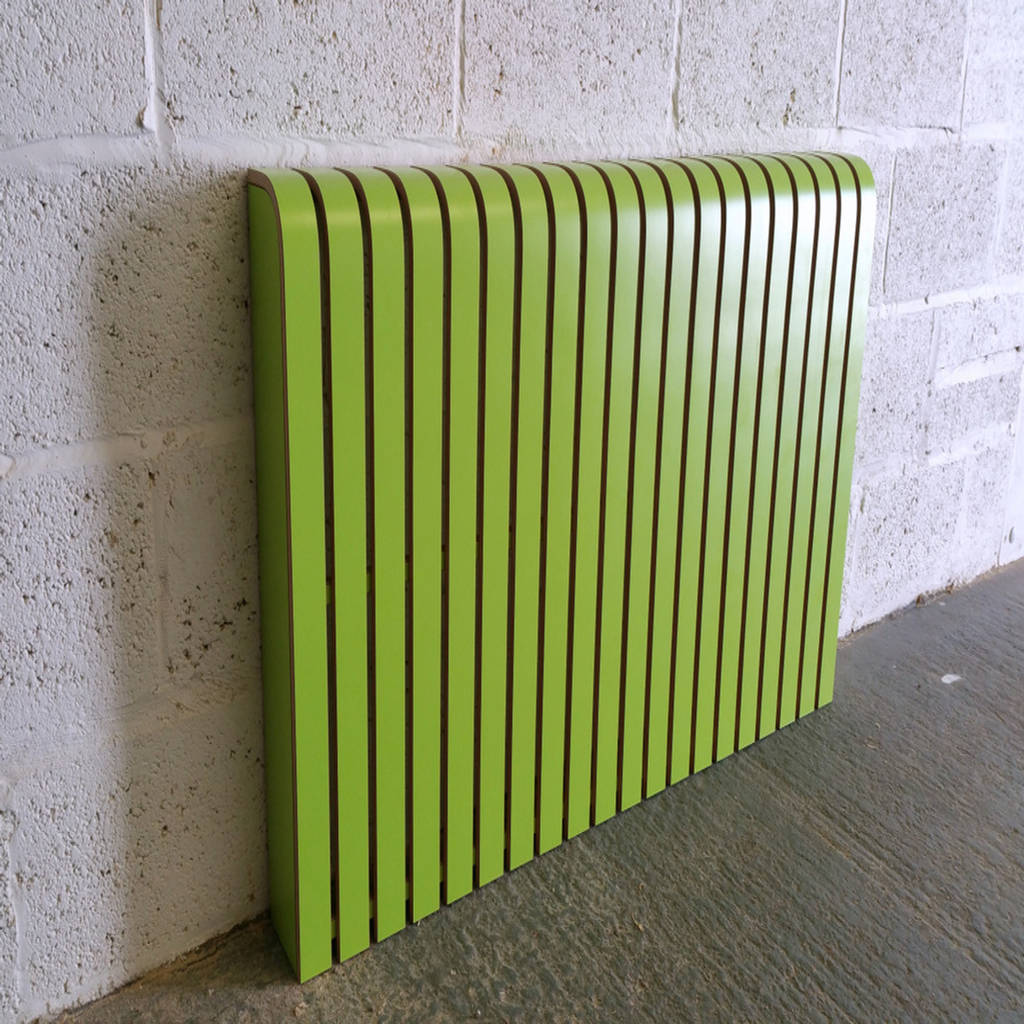 Lime green laminate radiator cover homify