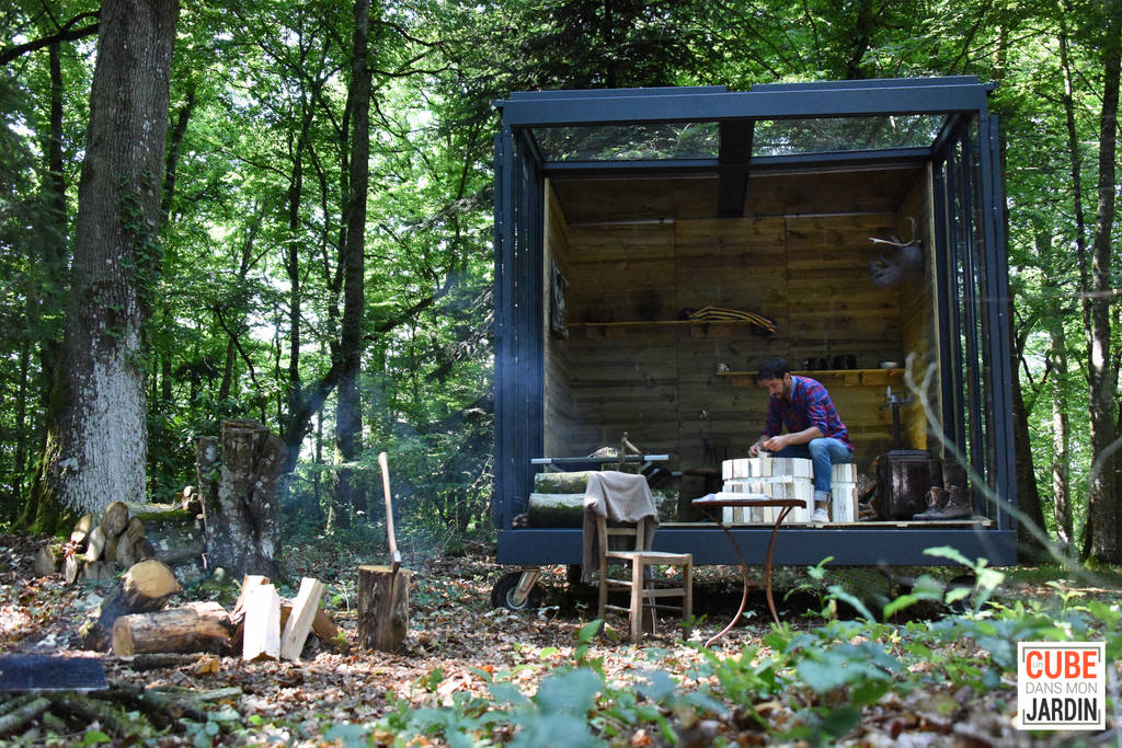 Oleh Un Cube Dans Mon Jardin Eklektik Kayu Wood Effect Homify