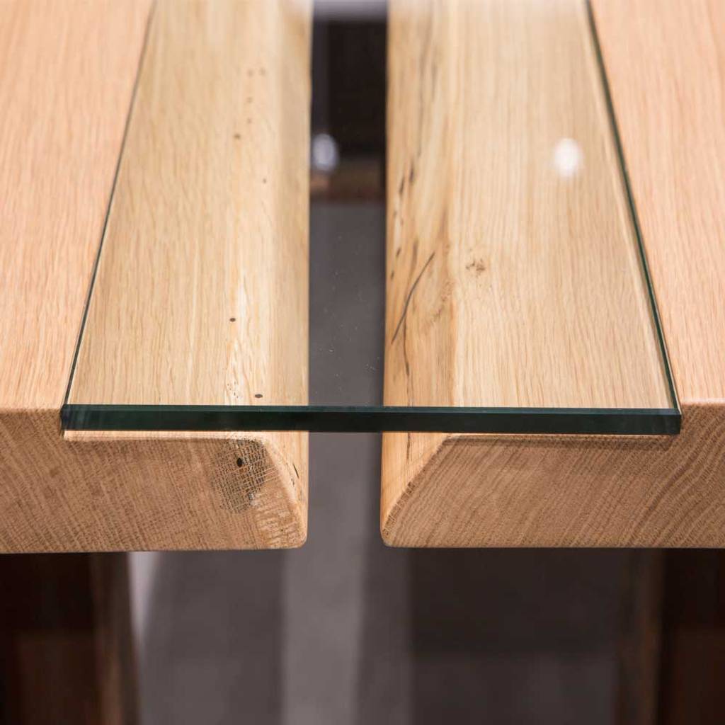 Esstisch Marit Aus Echtem Holz Mit Stahl Und Glas Modern Von Holzgespur Modern Homify