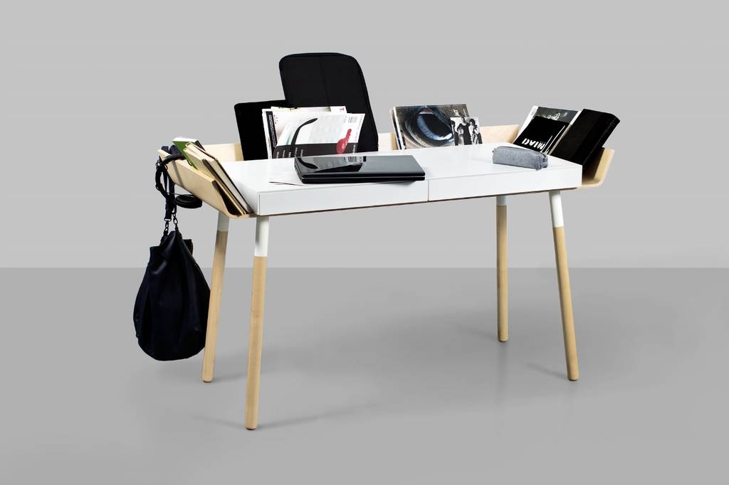 Designarbeitstisch „my writing desk“ weiß mit schubladen von baltic design shop skandinavisch