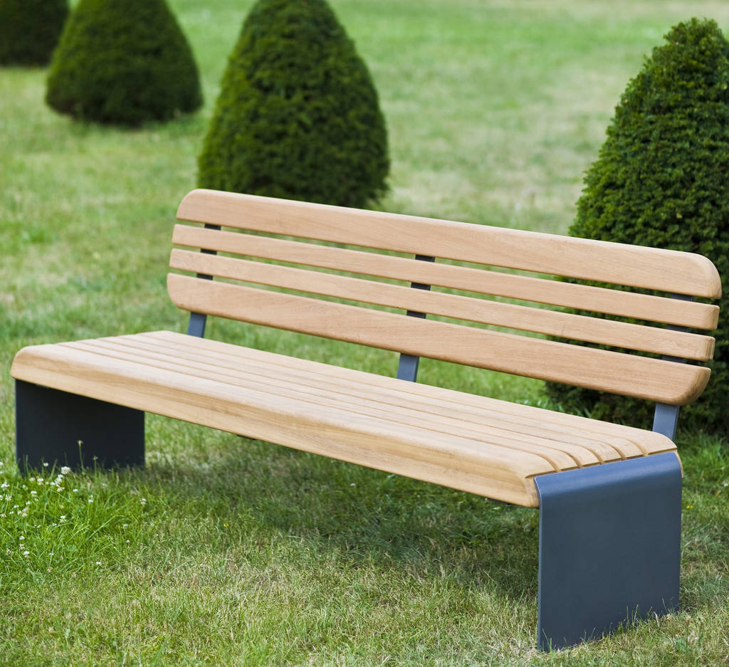 Parkbank Gartenbank Diva Mit Lehne Modern Von Finoform Modern Homify