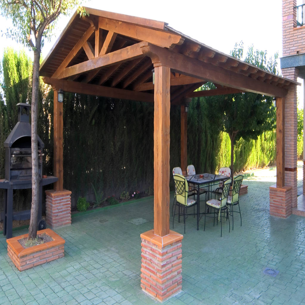 Pérgola de madera laminada homify jardínpérgolas, toldos e invernaderos