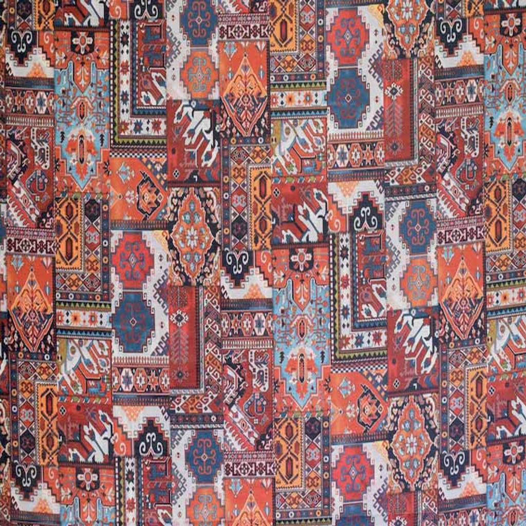 Brockhall Designs Istanbul Kilim Terracotta Fabric Mediterranean By The Millshop Online Mediterranean Textile Amber Gold Homify