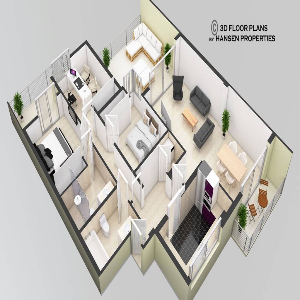 Plano 3d piso benalmadena de per hansen | homify