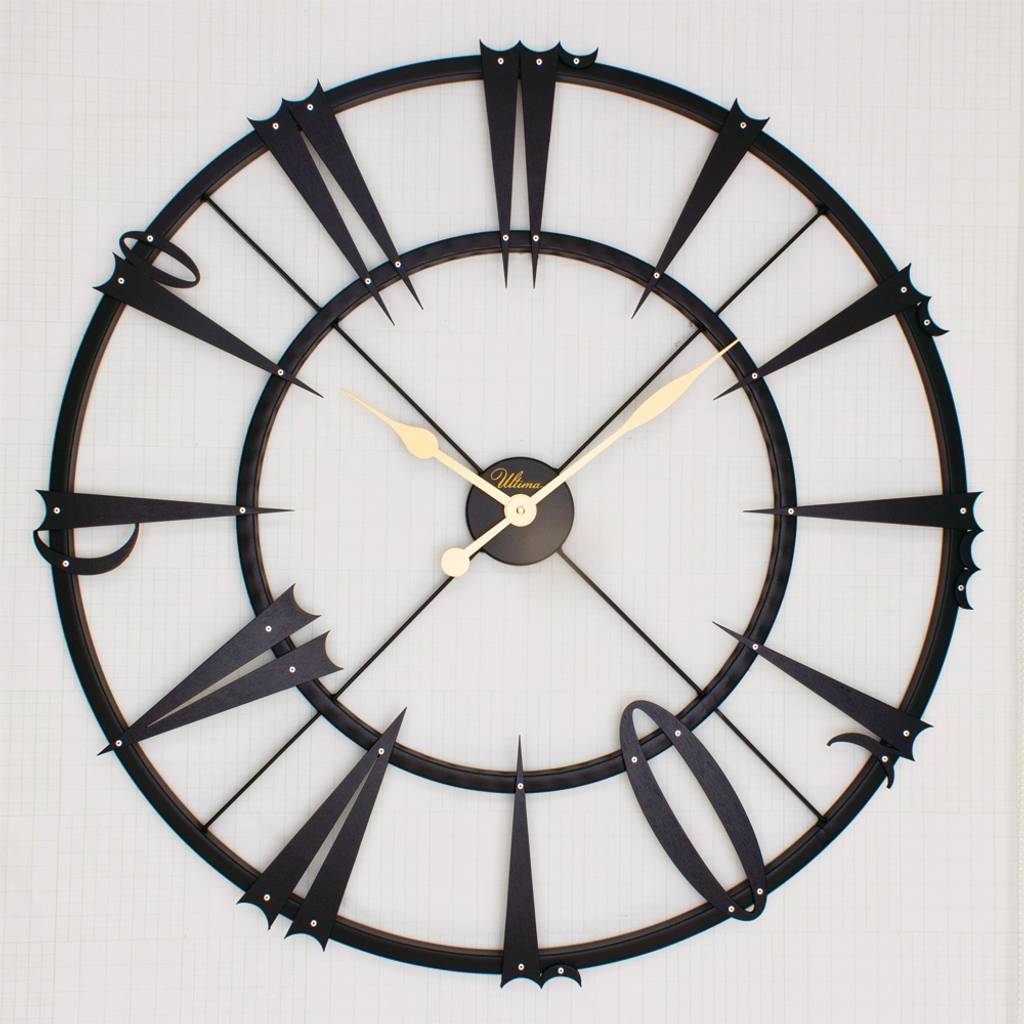 Arapça rakamlı metal duvar saati 80 cm. 2617 bb otantik çarşı akdeniz