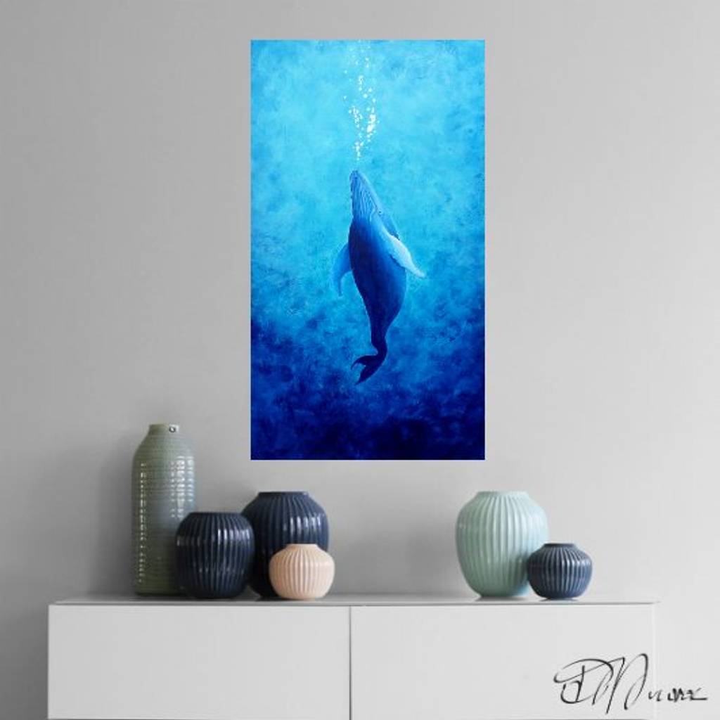 Humpback Whale Painting By David Munroe Modern By David Munroe