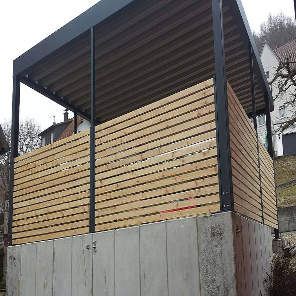 Halbhohe Verkleidung Aus Holz Modern Von Carport Schmiede Gmbh