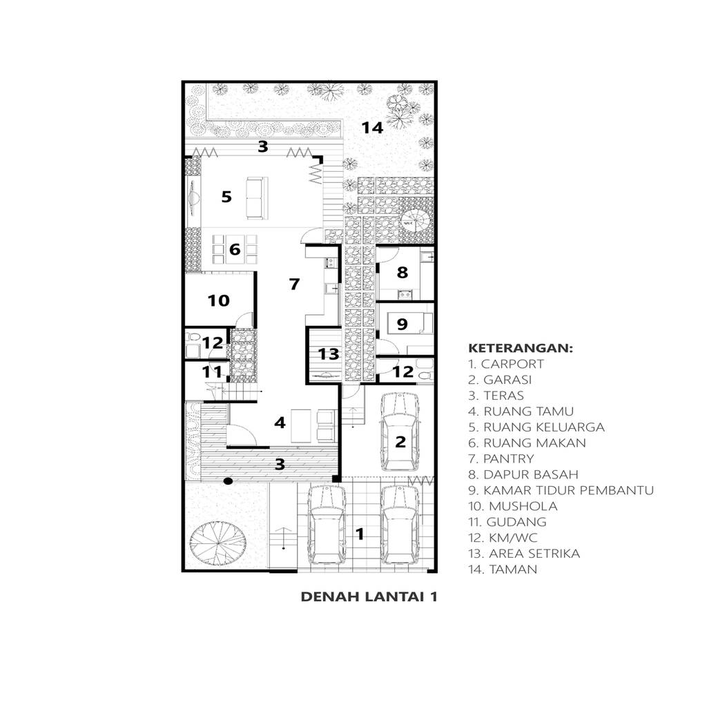 Denah lantai 1 oleh cv andyrahman architect homify